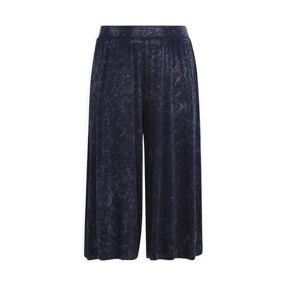 Torrid Crop Pull-On Wide Leg Super Soft High-Rise Stretchy Waist Culotte Pants - Picture 2 of 9